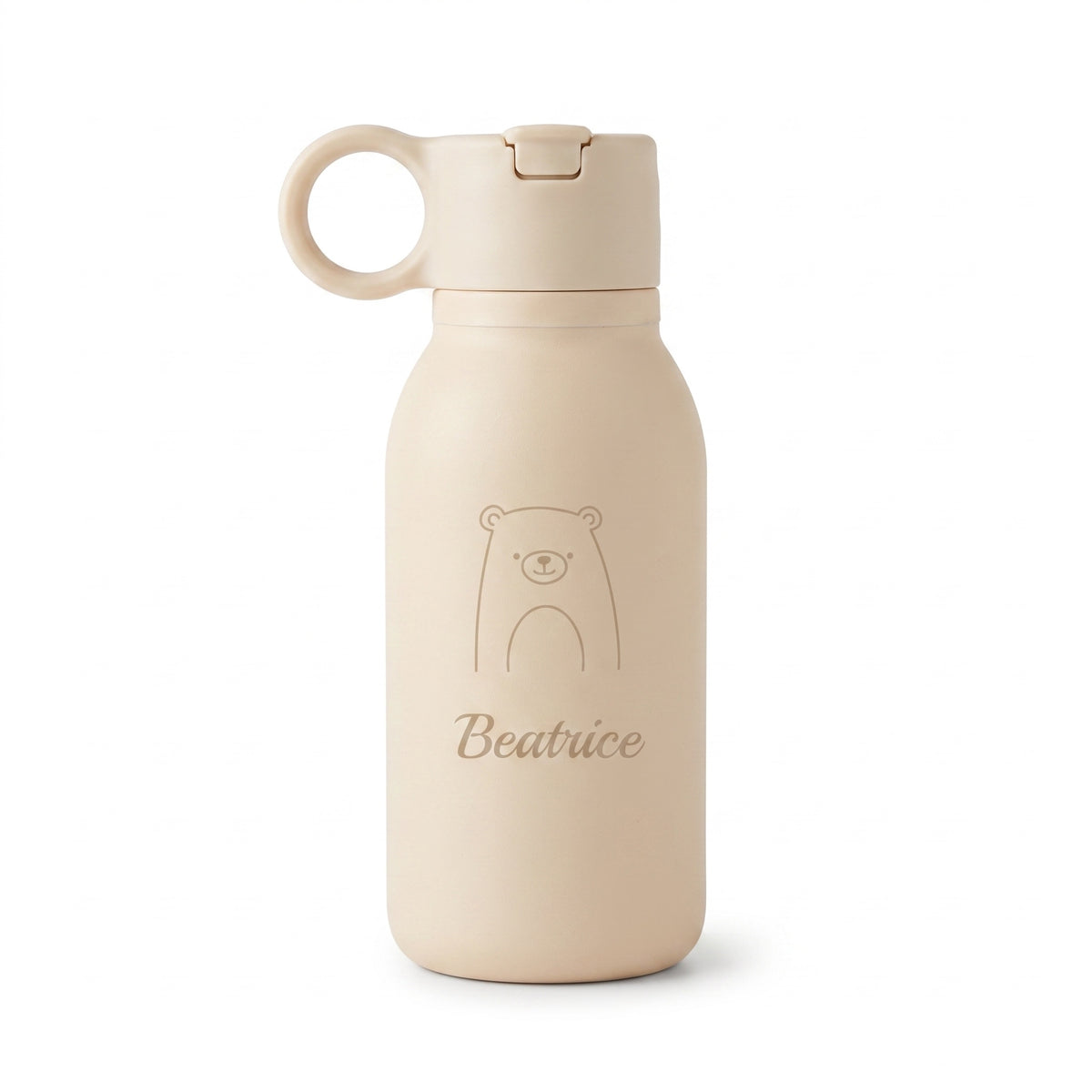 Borraccia Personalizzata con Nome — borraccia crema orsetto packshot