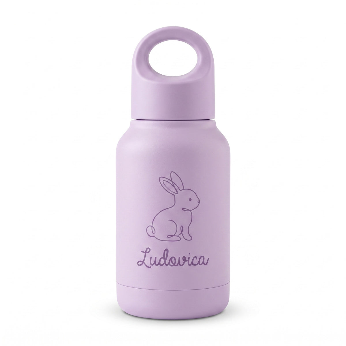 Borraccia Personalizzata con Nome — borraccia lilla coniglietto packshot