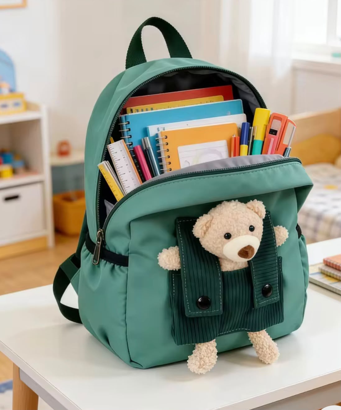 Zaino con Peluche Personalizzato con Nome — peluche reale capienza
