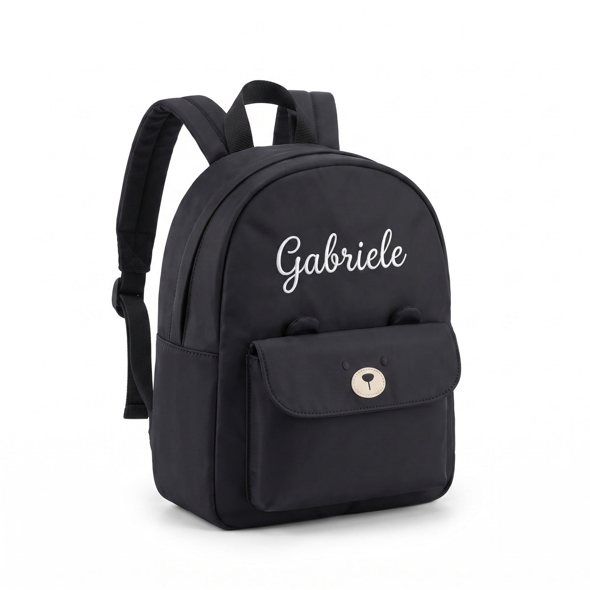 Zaino Animaletti Personalizzato con Nome — zaino animaletti nero orsetto packshot